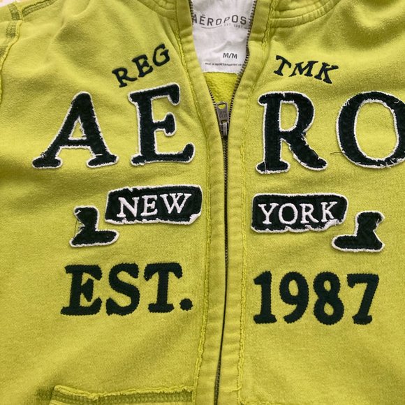 Aeropostale green hoodie sweatshirt  - size M - Picture 7 of 7